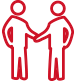 two people shaking hands icon